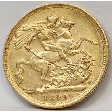 AUSTRALIA 1899 . ONE 1 SOVEREIGN . SYDNEY . GOLD